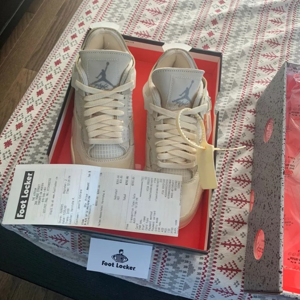 Off white Jordan 4’s